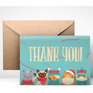 Thank You Cards (24pcs), animal design (model#6) perfect for any occasion
